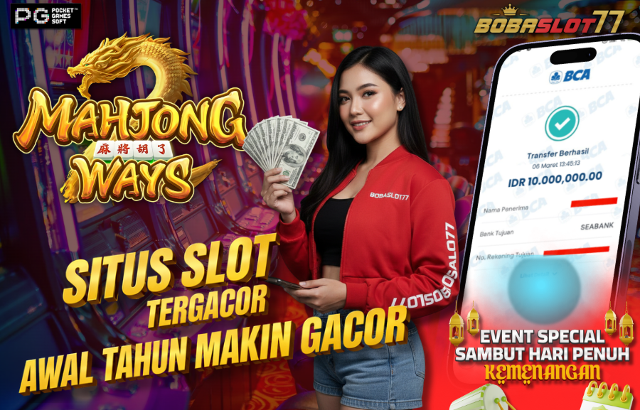 Selamat kepada user id : Al****er Wede Rp 10.000.000 di Game MAHJONG WAYS PG SOFT Cair Gk Sampe 1 Menit! Menang Mudah di Bobaslot77